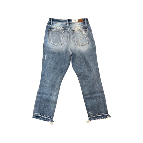 High Rise Released Hem Straight Leg Jean - Picture 2 of 2